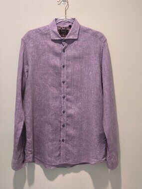 Sand Copenhagen  lavender linen man shirt